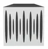 A white cube with black vertical slits on its front face, set against a white background. Podgląd zdjęcia produktu