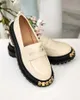 Loafersy Damskie Aurelia Beżowe na Platformie 5cm - Stylowe Podgląd zdjęcia produktu 4