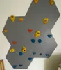 Cubo da parete 4 grigio - maniglie colorate Anteprima dell’immagine prodotto 3
