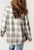 ASKSA Femme Veste d'hiver à carreaux Oversize Manches Voir les images du produit 3