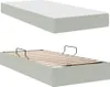 Aufbewahrungsbett mit Matratze Hellgrau 100 x 200 cm Samt Produktbild-Vorschau 7