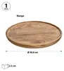 Dekoteller Ø30x2,5cm Mangoholz rund Dekoschale Naturprodukt Produktbild-Vorschau 2