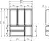 ORGA-BOX Junker Slim Besteckeinsatz 375 x 476 mm Lavagrau Produktbild-Vorschau 2