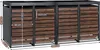 A four-unit trash bin enclosure with a planting roof, shown from the front-left. Produktbild-Vorschau