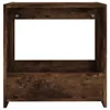 A close-up, front-facing view of a wooden side table with an open shelf. Produktbild-Vorschau