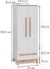 Kinderkleiderschrank Vitalispa Malia Weiß/Artisan 70 x Produktbild-Vorschau 2