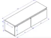Selsey Bemmi - Panneau de suspension TV, gris, 100 cm Voir les images du produit 4