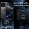 Collage of iPhone models and camera lens protectors, with compatibility information. Produktbild-Vorschau