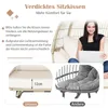 COSTWAY Chaise longue de jardin en osier avec 4 coussins, Voir les images du produit 3