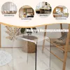 Collage of lifestyle images showing different uses of a clear acrylic stool, with a main image of the stool in a room setting. Produktbild-Vorschau