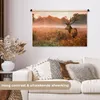 MuchoWow® Wandteppich Wandbehang Hirsche - Nebel - Herbst Produktbild-Vorschau 2