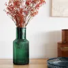 HOMLA TOLLE gestreifte Glasvase grün 10x22 cm Produktbild-Vorschau 4