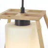 Hängelampe, 23 x 23 x 120 cm, E27, kürzbar, Holz/Glas, Produktbild-Vorschau 2