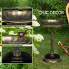 Sweiko Vogeltränke, Vogelbad mit Statue, Blumenmuster, 2 Produktbild-Vorschau 7