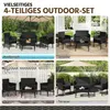 Yaheetech Polyrattan Sitzgruppe 4er Gartenmöbel Set inkl. Produktbild-Vorschau 9