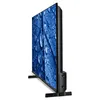 A side view of a black flat-screen television on a white background. Produktbild-Vorschau