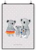 Mr. & Mrs. Panda Bild Koala Familie DIN A5 - Grau Pastell - Produktbild-Vorschau 1