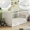 Babybett 60x120 umbaubar mit Schublade & Matratze Produktbild-Vorschau 1