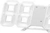 3D LED nástěnné hodiny Minimalistický bílý rám Digitální Náhled obrázku produktu 8