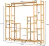 COSTWAY Pflanzenregal Bambus, Standregal mit 9 Ebenen, Produktbild-Vorschau 3