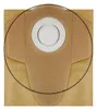 A close-up view of a brown paper vacuum cleaner bag with a white circular opening. Produktbild-Vorschau