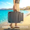 Lot de 2 chaises longues pliantes Arebos avec pare-soleil, Voir les images du produit 7