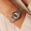 A person's arm wearing a silver Casio watch. Produktbild-Vorschau