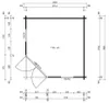 Alpholz 5-Eck Gartenhaus Liwa Compact Gartenhaus aus Holz, Produktbild-Vorschau 3
