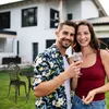 Zestaw mebli balkonowych Relaxdays, 3-częściowy, stół Podgląd zdjęcia produktu 3