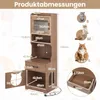 COSTWAY Katzenschrank, Katzenklo Schrank mit Ladestation & Produktbild-Vorschau 3