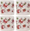 Four rolls of toilet paper with a Christmas theme, featuring Santa Claus and gift patterns. Náhľad obrázku produktu