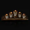 Relaxdays Set theelichthouders met dienblad en steentjes, Productafbeelding-voorbeeld 6