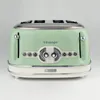 A vintage-style green and white four-slice toaster is shown against a white background. Produktbild-Vorschau