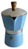 Espressokocher 3 Tassen Aluminium Blau Mokkakanne Produktbild-Vorschau 10