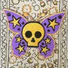 Aufnäher - Totenkopf Schmetterling - lila-ocker - Patch Produktbild-Vorschau 10