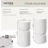 Lot de 2 tables d'appoint Amine, design arrondi 28 x 54,5 Voir les images du produit 6