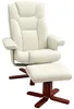 Relaxfauteuil met voetenbankje, lederlook, verstelbare Productafbeelding-voorbeeld 2