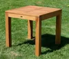 AS-S Wuchtiger echt TEAK Bigfuss Design Gartentisch 80x80 Produktbild-Vorschau 5