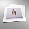 Poster - Poster ohne Rahmen - Zwei Federn Flieder - 30x30 Produktbild-Vorschau 3