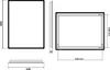 Technical drawings and dimensions of a mirror. Náhled obrázku produktu