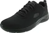 A single black Skechers sneaker shown from a side-diagonal angle against a white background. Produktbild-Vorschau