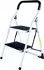 A white and black two-step stepladder is shown against a white background. Produktbild-Vorschau