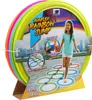 A packaging for a set of colorful jumping rings, with a young girl depicted playing with them on a patterned ground. Produktbild-Vorschau