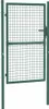 A green metal garden gate with a wire mesh infill, shown standing upright against a white background. Náhled obrázku produktu