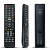 Three views of a black remote control against a white background. Produktbild-Vorschau