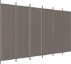 A row of grey fabric screens supported by thin metal poles. Voir les images du produit
