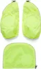 Three neon yellow zippered pouches are displayed against a white background. Two pouches are shown side-by-side at the top, and one is shown below them. Anteprima dell’immagine prodotto