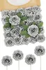 Künstliche Blumen Glitter Rose, 25 Stück Medium Silver Produktbild-Vorschau 1