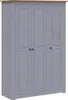 VidaXL 282662, Grau, Garderobe, 4 Regale, 3 Tür(en), Grau, Produktbild-Vorschau 1