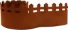 A rust-colored garden border with a picket fence design. Produktbild-Vorschau